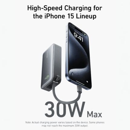 Anker Nano Power Bank (30W, Built-In USB-C Cable)