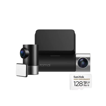 70mai A500s Dash Cam with Rear Camera Memory Card Bundle