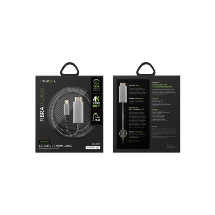 Energea FibraTough USB-C to HDMI Cable 2M