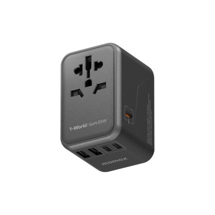 Momax 1-World 65W GaN 5 ports + AC Travel Adaptor