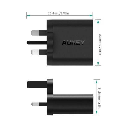 Aukey PA-T9 19.5W Quick Charge 3.0 USB Travel Wall Charger