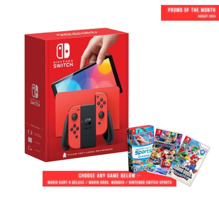 Nintendo Switch OLED Mario Red Promo