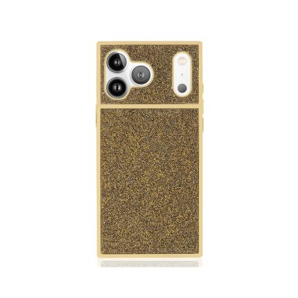 FLAUNT SQUARE Gold Crystal Elegance iPhone Case - Elite Collection