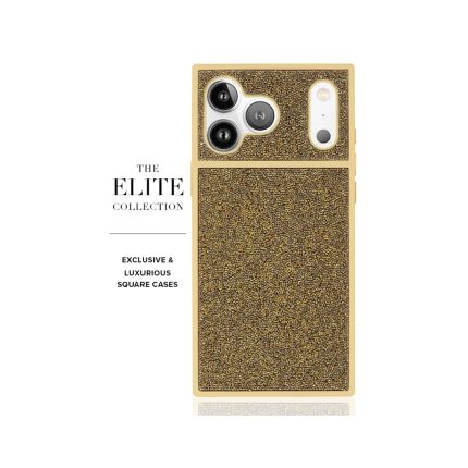 FLAUNT SQUARE Gold Crystal Elegance iPhone Case - Elite Collection