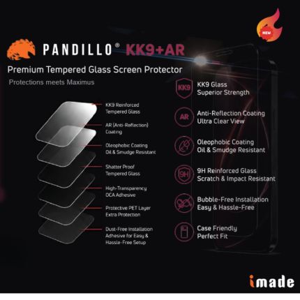imade Pandillo Clear KK9+AR 2.5D Full Cover Tempered Glass