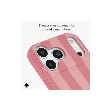 kate spade NEW YORK Stripe Rose Coral MagSafe for iPhone 18 Pro Series